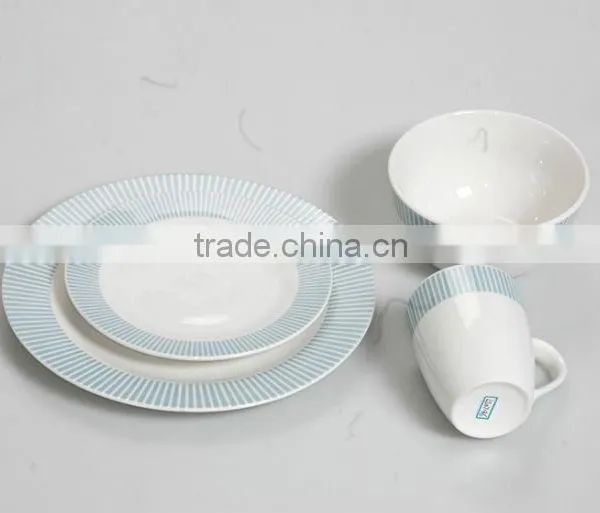 Porcelain Slightly Irregular Dinner Set With Decal Ceramic Resraurant Chinaware for Daily Use