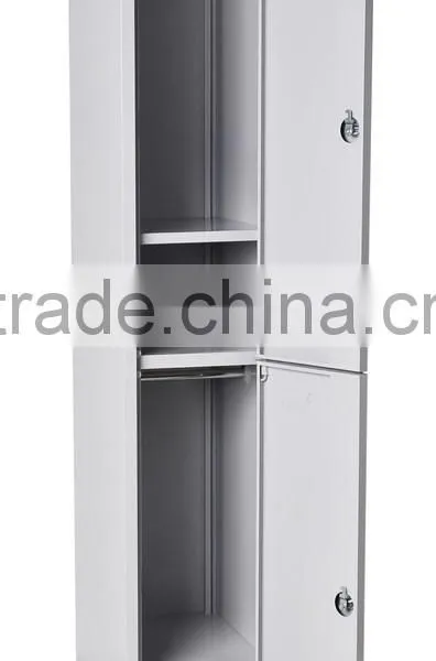 2 Door Knock Down Vertical Steel Wardrobe Gym Locker photo-1