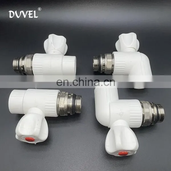 DUVEL термостатический радиаторный кран из ППР, фитинги для отопительных труб из ППР, кран с наружным резьбовым соединением под углом с температурным управлением