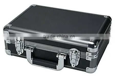 Small Black Aluminum Locking Storage Box, Carrying Case,Aluminum Pencil Case photo-3