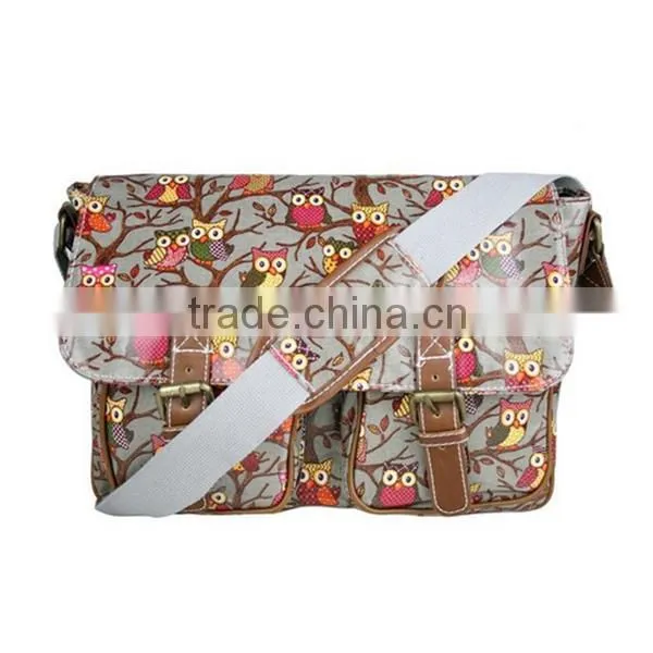 Wholesale Owl Pattern Oilcloth Bags Waterproof Shoulder Bag For Student photo-3