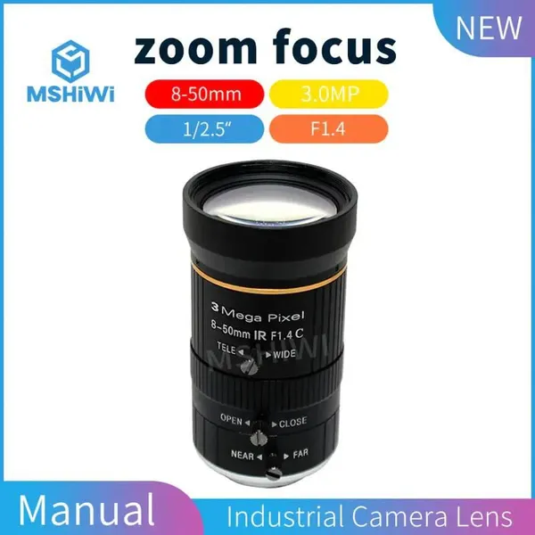 3M F1.4 Industrial Machine Vision Lens 8-50mm Varifocal C-Mount photo-2