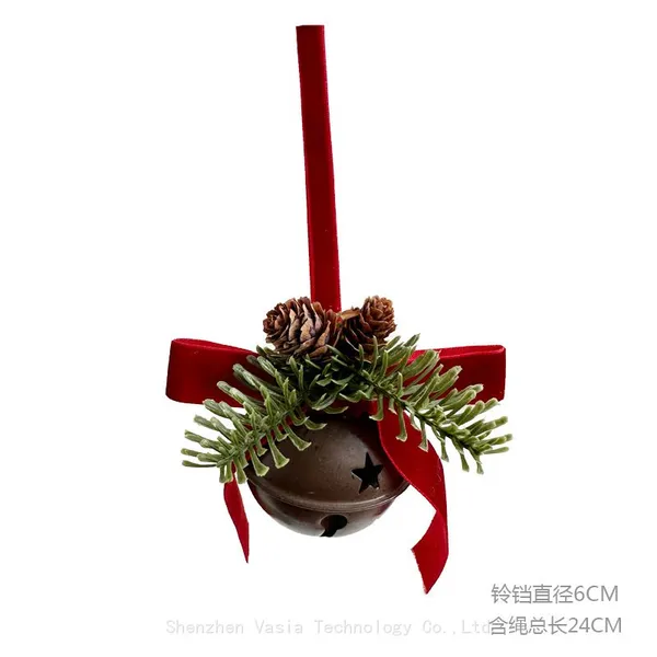 New 2025 Christmas Decor Supplies: Small Bells, Velvet Bows & Pine Cones for Trees, Homes & Bulk Business Orders photo-2