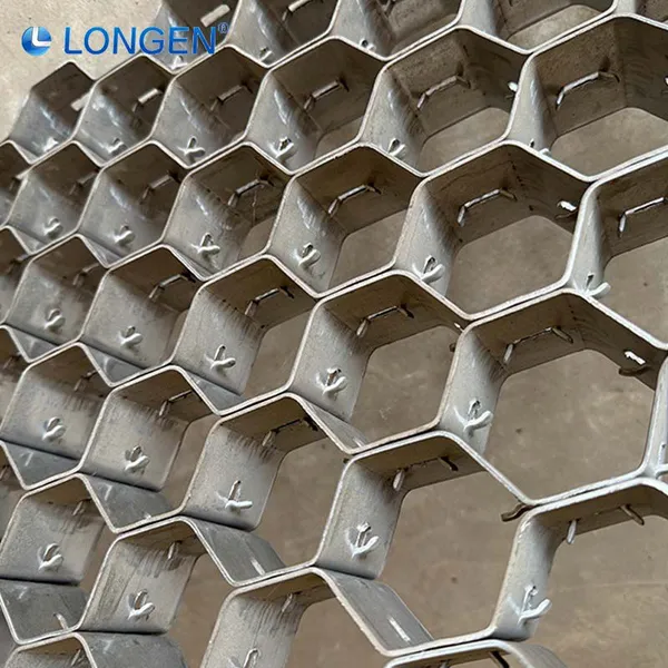 Hexagonal Cellular Mesh Crimp Refractory Armouring Support Bonding Holes Thermostable Hexsteel photo-4