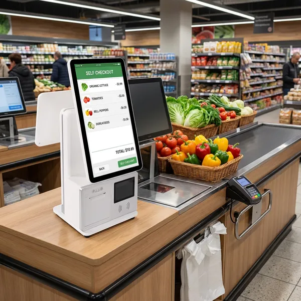 Aonpos APK21 NFC RFID Reader Checkout Station 15.6 Inch Touchscreen Self-service Kiosk Cinema Automated Checkout Station Windows Payment Kiosk photo-3