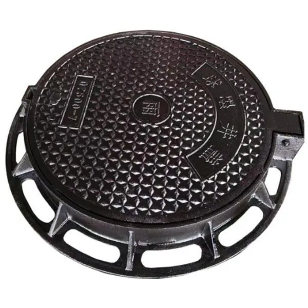 Hot Selling EN124 500*500mm 600*600mm Ductile Iron Road Waterproof Black Round Half Weight Jingdong Model 12 Manhole Cover photo-2
