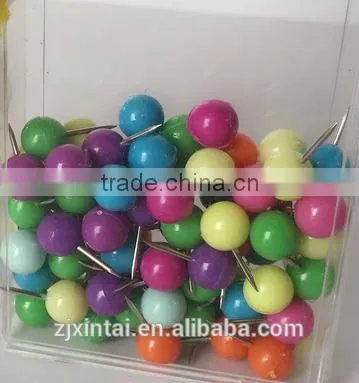 Wholesale Solid Plastic Round Ball Head Color Map Pins (tack) photo-2