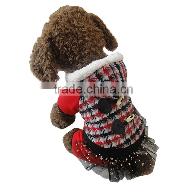 Nordic Style Plovers and Down Four Feet Warm Red Dog Clothing photo-4