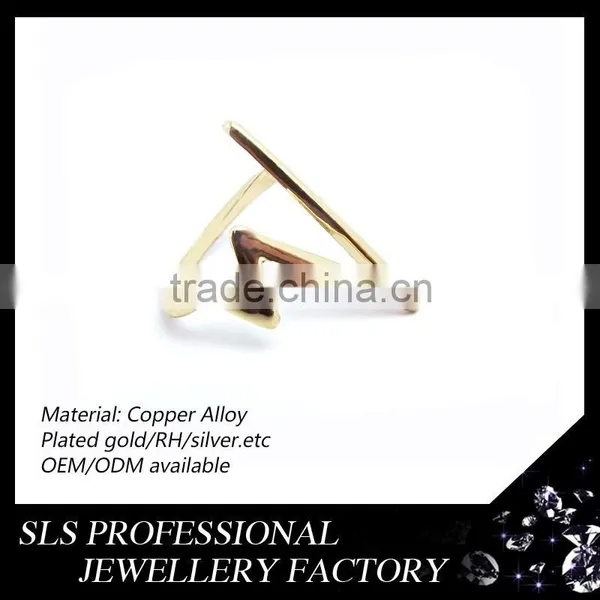 Handmade Imitation Kundan Jewellery Rings Electrocardiogram Shape Rings Wholesale Alloy Material With High Polished photo-2