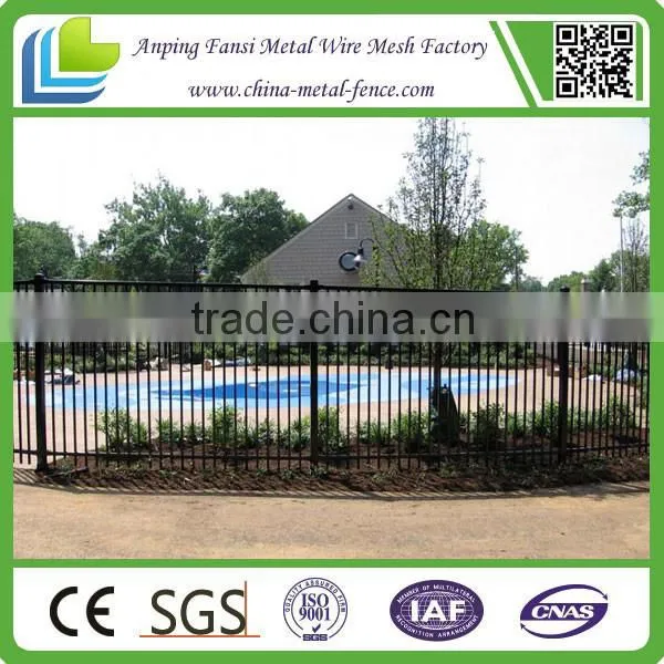 China Supplier Commercial 3 Rails 5ft High Black Powder Coated Swiming Pool Fence photo-5