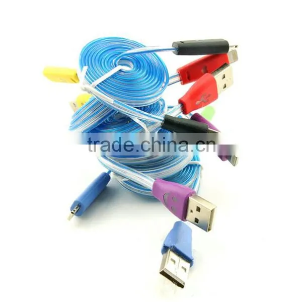 Android Universal Smile Flat Noodle Micro USB Dc Charging Cable photo-6