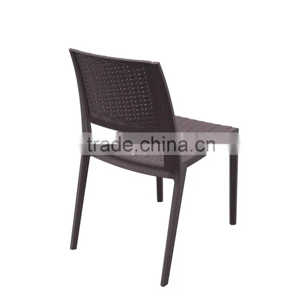 Set Of 4 Simple Fashion Casual Synthetic French Bistro Rattan Chairs Cheap Wicker Rattan Chairs photo-3