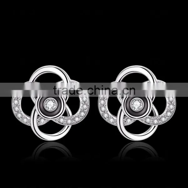 Rose Gold Plated Crystal Stone Jewelry Stud Earring photo-6