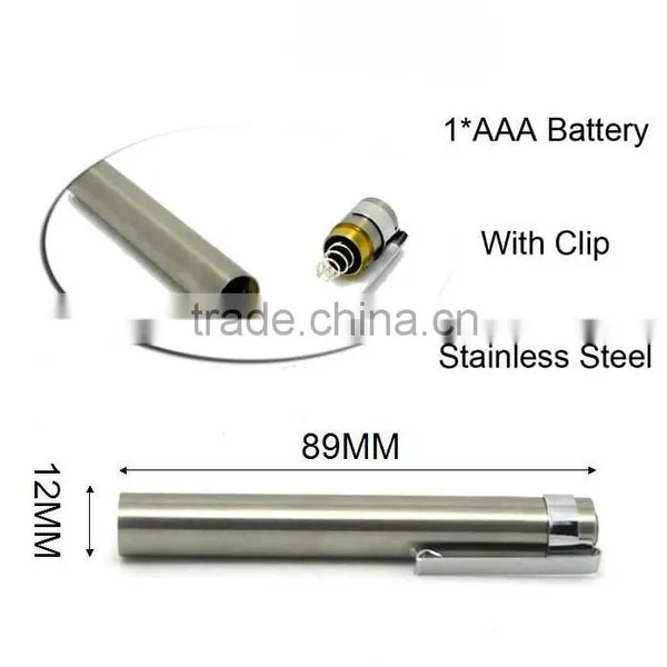 (160095) Stainless Steel Wholesale Promotional Pocket Led Pen Torch Light photo-4