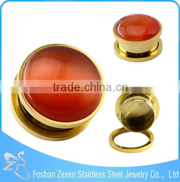 TP011378 Free Jewelry Samples Steel Fake Stone Ear Gauges Plugs Body Jewelry photo-4