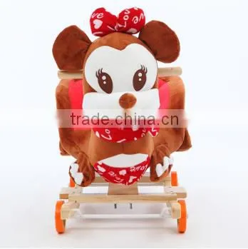Variety of Cartoon Music Animal Rocking Horse,wood Toy Horse With Pedal photo-3