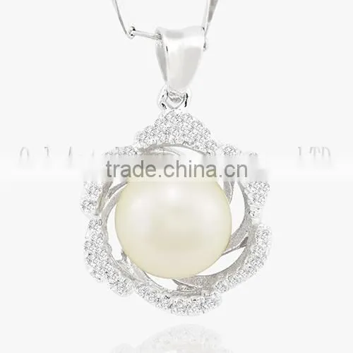 Big Pearl Jewelry 925 Sterling Sliver Pendants for Women Pearl Pendants photo-3