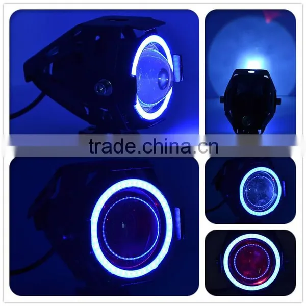 Waterproof Ultra Bright 12V 10W U7 Angel and Devl Eye LED Front Motorcycle Light Lamp Lighting photo-6
