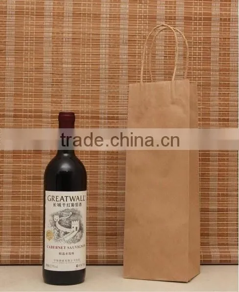 2015 Cheap Personalized Durable Paper Wine Bottle Bag photo-2