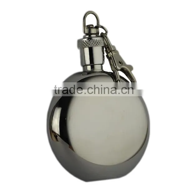 1oz Mini Type and Metal Body Material Stainless Steel Hip Flask With Keychian and Laser Logo photo-4