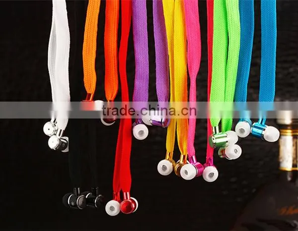 Chromatic Shoelace 3.5mm Sport Earphones 2016 New Trending Products China Supplier photo-6