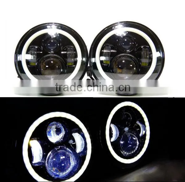 LED Headlights With Angle Eyes For Jeep Wrangler photo-2