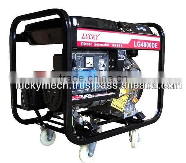 Lucky 3kw Diesel Generator Driven by 7Hp Diesel Engine