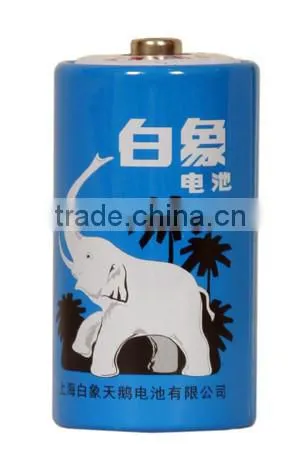 Top Selling White Elephant R20 D UM-1Metal Jacket Carbon Zinc Battery photo-2