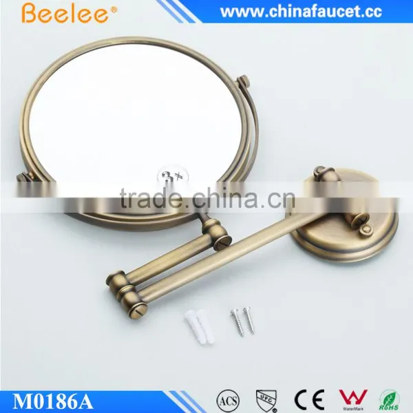 Beelee 6'' Double Sides Antique Adjustable 3X Magnifying Make Up Mirror photo-3