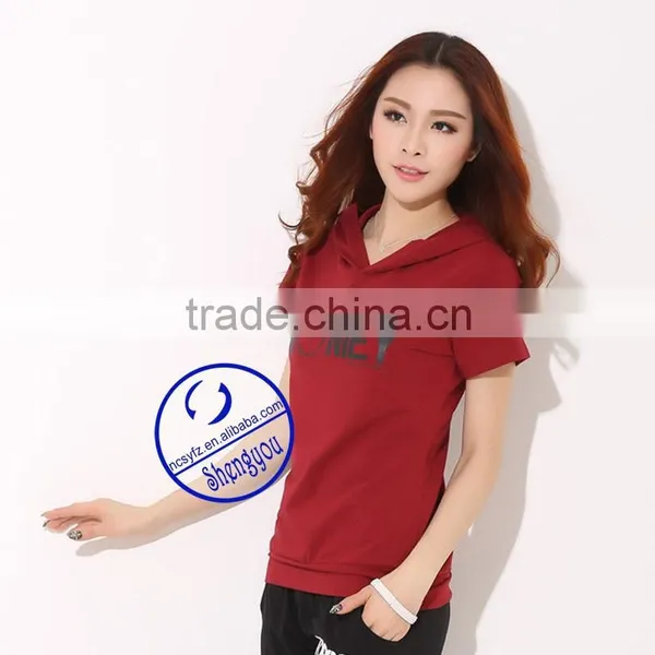 China Fashion Custom Short Sleeve Hoodie Manufacturer photo-6