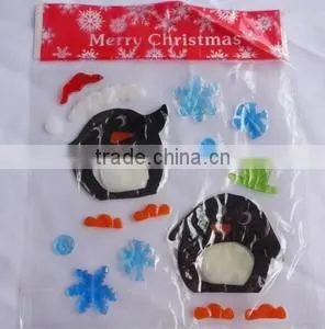 2015 New Products Christmas Window Gel Litter Tree Sticker photo-3
