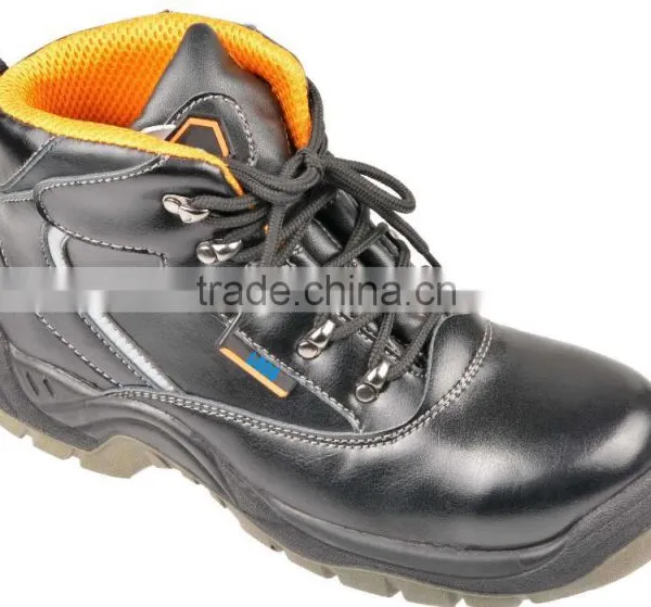Anti-Puncture Anti Static Split Embossed Leather Toe Cap Safety Shoes photo-3