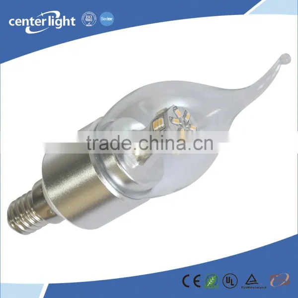 4W AC100V-270V 80LM/W Led Candle Bulb photo-3
