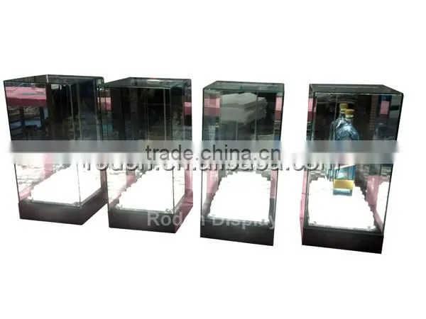 Clear Wine Glass Display Cabinet Glass Box Container For Expensive And Famous Wine