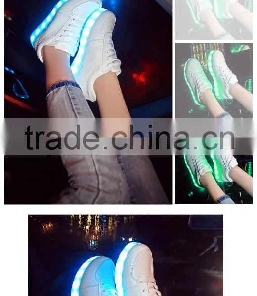 Ideal Fashions Novelty LED Light Up USB Charger Shoes Glow In The Darkness UNISES LED Shuffle Girl Elena in Youtube LED Shoes photo-3