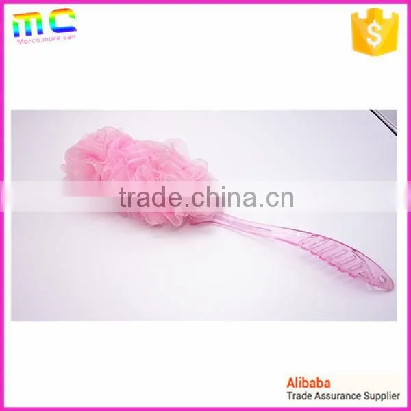 Big Size Plastic Long Hand PE Mesh Sponge Back Bath Body Brush photo-6