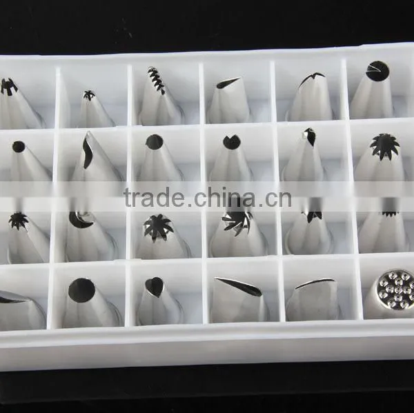 24pc Stainless Steel Nozzles Fondant Icing Piping Tips Cake Decorating Tools DIY Russian Tulip Nozzle Pastry Tip Free photo-2