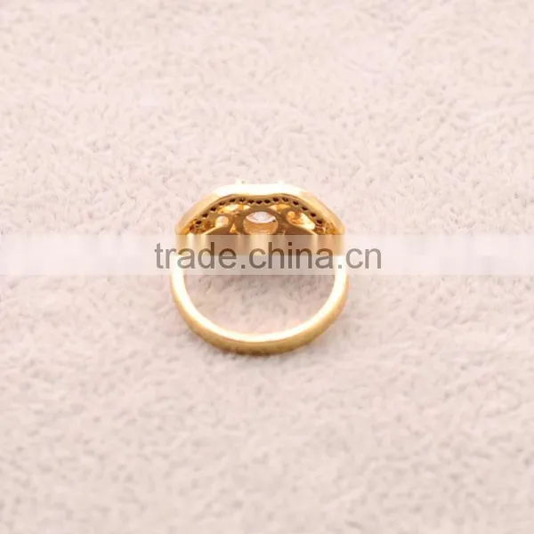 >>>2016 YIWU T&J Women Fashion Korean Style Rings Gold Plated Mouth Rhinestone Crystal Rings for Lady/ photo-5