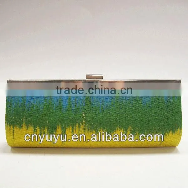 Colorful Rafia Clutch Purse Women Evening Bag