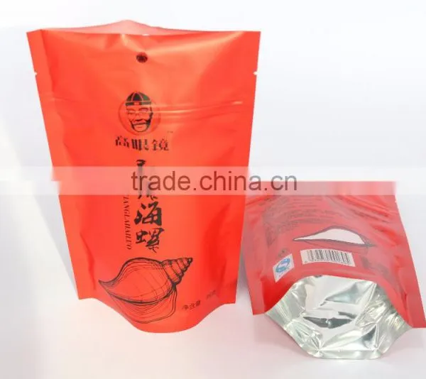 Packaging Bag Zip Lock Stand Up Pouch With Hang Hole High Barrier Plastic Packaging Bag