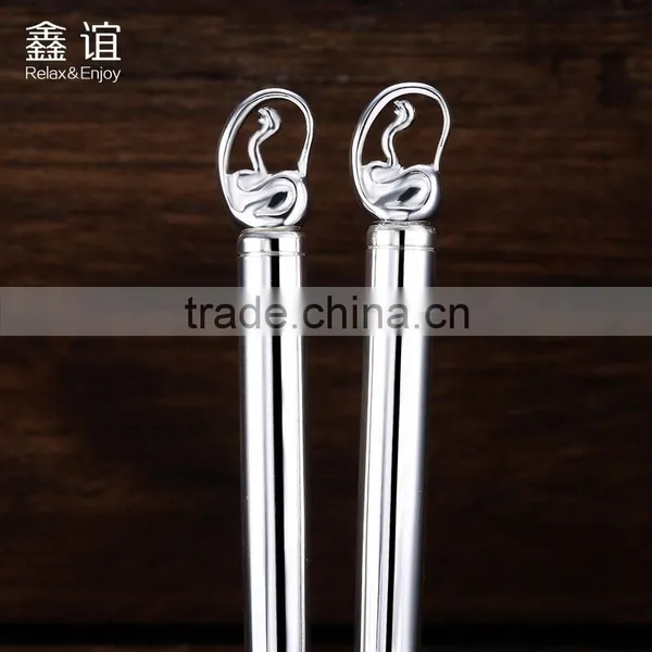 Silver Plated Chopsticks Wedding Gift Unique Luxury Design Chopsticks With Animal Snake Head Display Chopsticks for Present photo-6