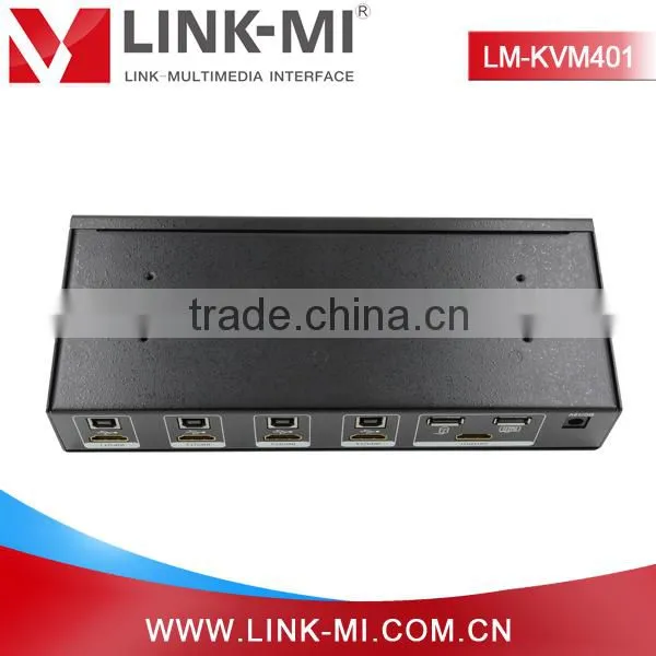 LINK-MI LM-KVM401 Support Auto Switching 4 In 1 Out HDMI KVM Switch With USB photo-3