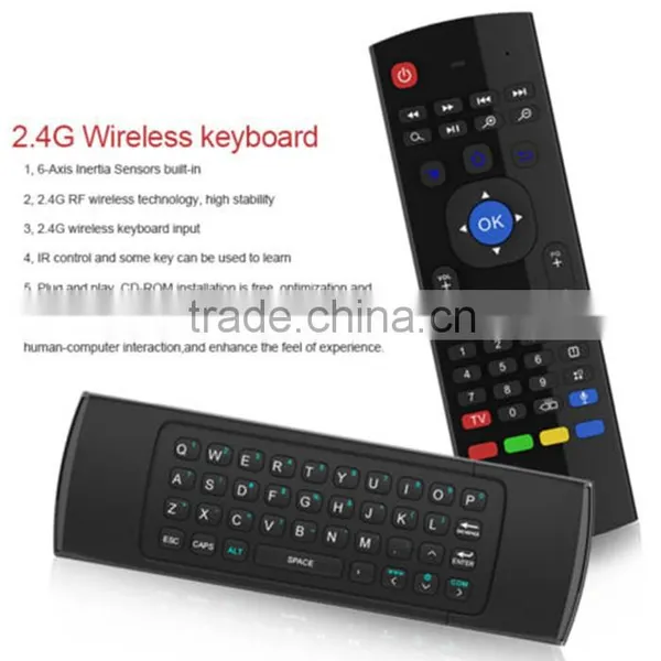 2.4GHz Wireless Qwerty Fly Air Mouse Keyboard Mx3 Airmouse Remote for Android TV Box MX3 photo-6