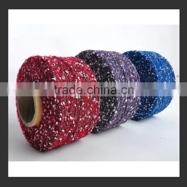 100% Acrylic Loop Yarn Fancy Yarn Hand Knitting Yarn Dyed Fabric