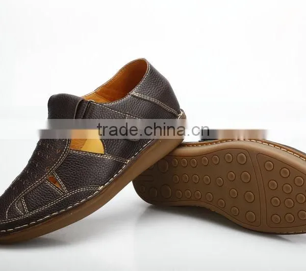 Italian Brand Mens Leather Sandals With Cheap Price photo-6