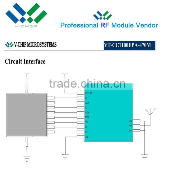 CC1100E 470M Wireless Module 1km Wireless Transmitter and Receiver Module rf Module photo-3