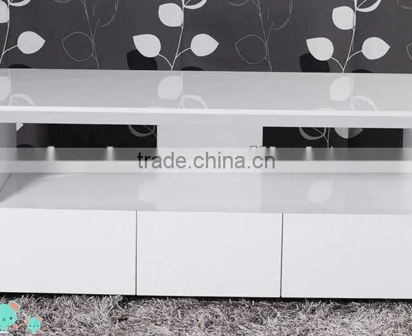 Fashion Design TV Stand With MDF High Gloss Finish