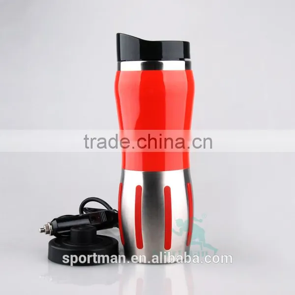 12v/24v High Quality Car Travel Mug Electric Heated Coffee Mug Double Wall Stainless Steel With USB Mug