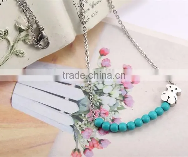Guangzhou Biggest Wholesale Fashionable Ceramic Pearl Silver Chain Necklace photo-5