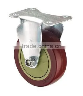 Medium Duty Pu Furniture Wheel 100mm Threaded Stem Swivel Caster photo-2
